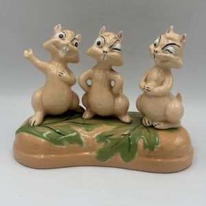 Vintage Chipmunks‎ Hobbyist Ceramic Animal Figurines Paperweight